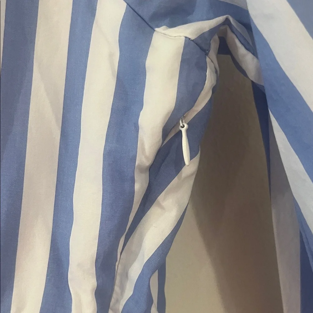 J. Crew Blue and White Striped Long Sleeve Mini Dress Size Medium EUC